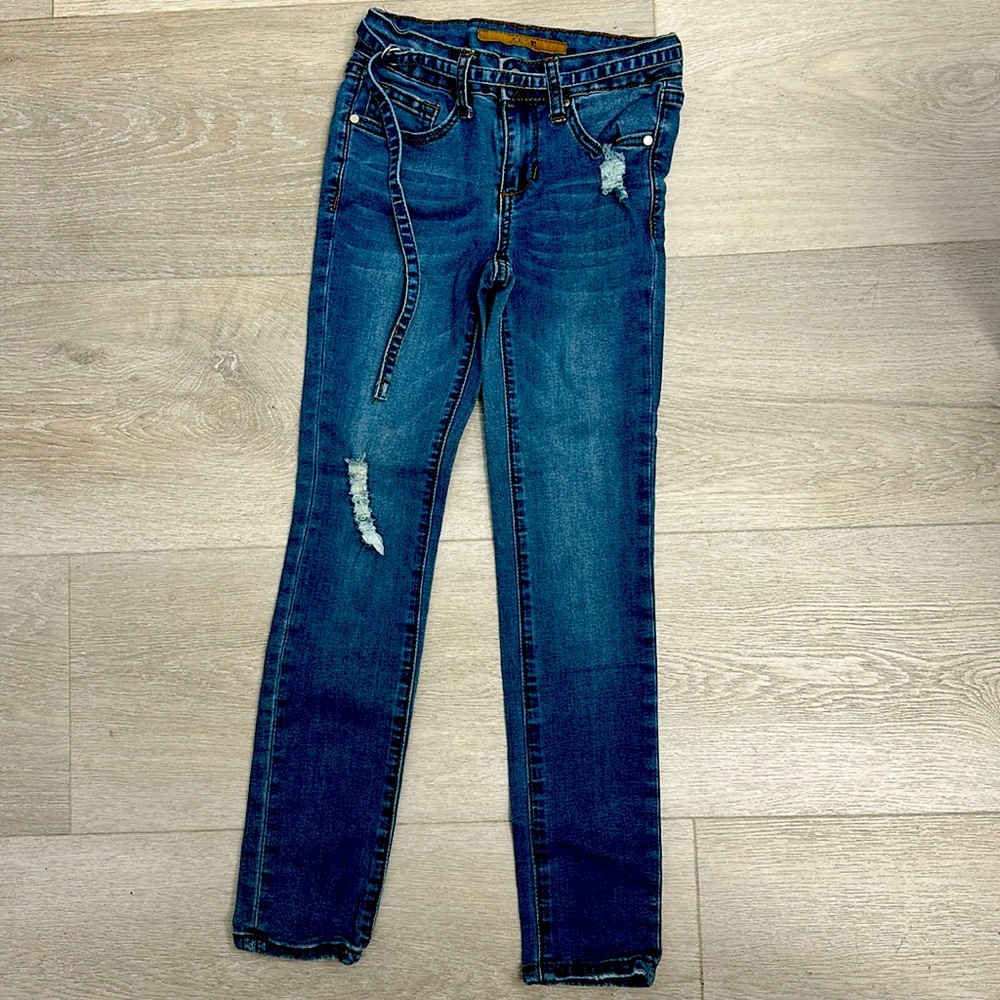 Girls Joe’s Jeans with denim belt